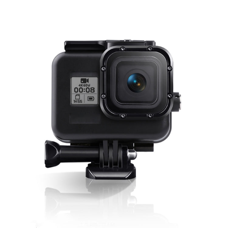 For GoPro HERO8 Black 45m Waterproof Housing Protective Case with Buckle Basic Mount & Screw & Floating Bobber Grip & Strap & Anti-Fog Inserts(Black) - DJI & GoPro Accessories by buy2fix | Online Shopping UK | buy2fix