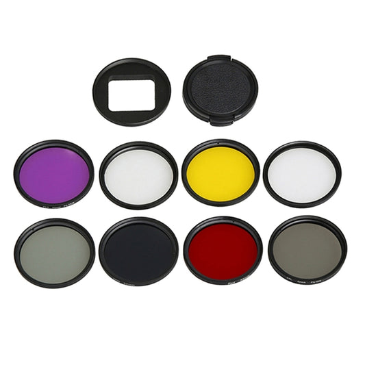 For GoPro HERO5 Sport Action Camera Proffesional 52mm Lens Filter(CPL + UV + ND8 + ND2 + Star 8 + Red + Yellow + FLD / Purple) & Waterproof Housing Case Adapter Ring - DJI & GoPro Accessories by buy2fix | Online Shopping UK | buy2fix