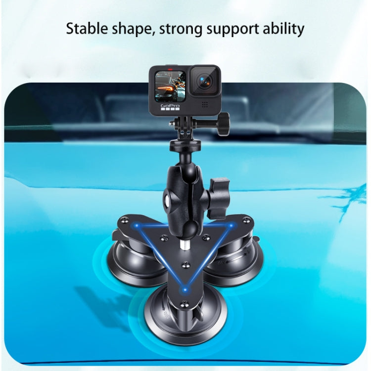 Dual Suction Cup Mount Holder with Tripod Adapter & Screw & Phone Clamp & Anti-lost Silicone Net for for GoPro Hero11 Black / HERO10 Black /9 Black /8 Black /7 /6 /5 /5 Session /4 Session /4 /3+ /3 /2 ... ction and Other Action Cameras, Smartphones(Black) - DJI & GoPro Accessories by buy2fix | Online Shopping UK | buy2fix