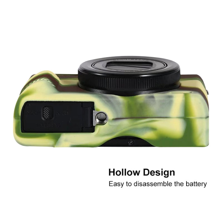 For Canon PowerShot G7 X Mark III / G7X III / G7X3 Soft Silicone Protective Case(Camouflage) - Camera Accessories by buy2fix | Online Shopping UK | buy2fix