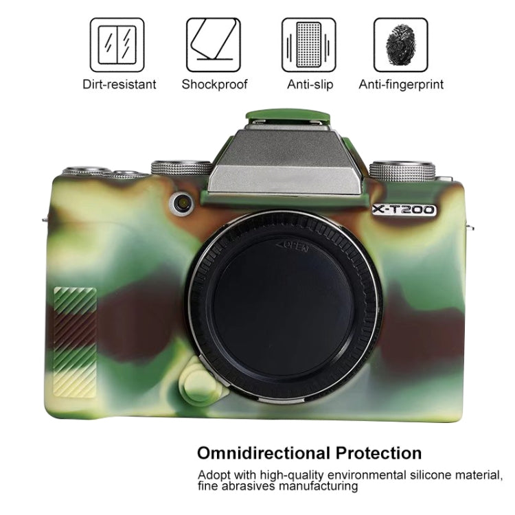 Soft Silicone Protective Case for FUJIFILM X-T200 (Camouflage) - Camera Accessories by buy2fix | Online Shopping UK | buy2fix