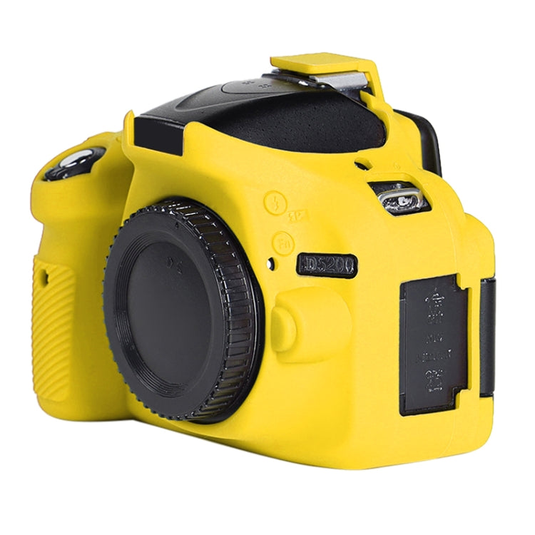 Soft Silicone Protective Case for Nikon D5200 (Yellow) - Camera Accessories by buy2fix | Online Shopping UK | buy2fix