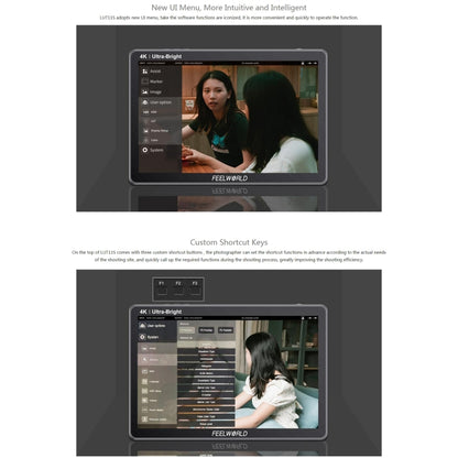 FEELWORLD LUT11S 10.1 inch Ultra High Bright 2000nit Touch Screen DSLR Camera Field Monitor, 3G-SDI 4K HDMI Input Output 1920 x 1200 IPS Panel(UK Plug) - Camera Accessories by FEELWORLD | Online Shopping UK | buy2fix