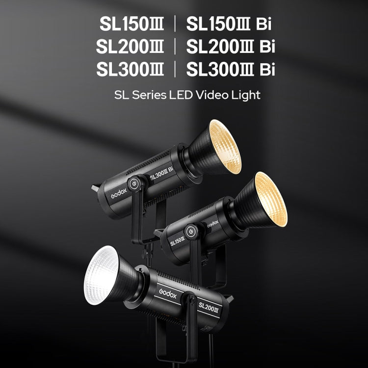 Godox SL300IIIBi 330W Bi-Color 2800K-6500K LED Video Light(UK Plug) - Shoe Mount Flashes by Godox | Online Shopping UK | buy2fix