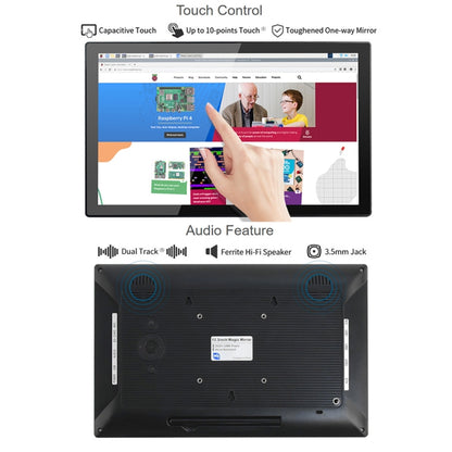 Waveshare 13.3 inch Magic Mirror, Voice Assistant, Touch Control(EU Plug) - Modules Expansions Accessories by WAVESHARE | Online Shopping UK | buy2fix