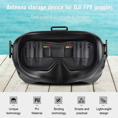 STARTRC PU Dustproof Memory Card Storage Holder Lens Cover Antenna Storage Cover for DJI FPV Goggles V2(Black) - DJI & GoPro Accessories by STARTRC | Online Shopping UK | buy2fix