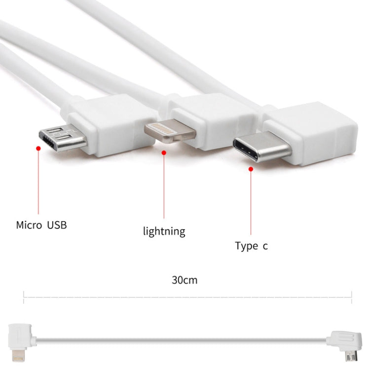 STARTRC 30cm 8 Pin to Micro USB Converting Connector Data Cable for DJI Mavic Mini /  Air, Shark Remote Controller(White) - DJI & GoPro Accessories by STARTRC | Online Shopping UK | buy2fix