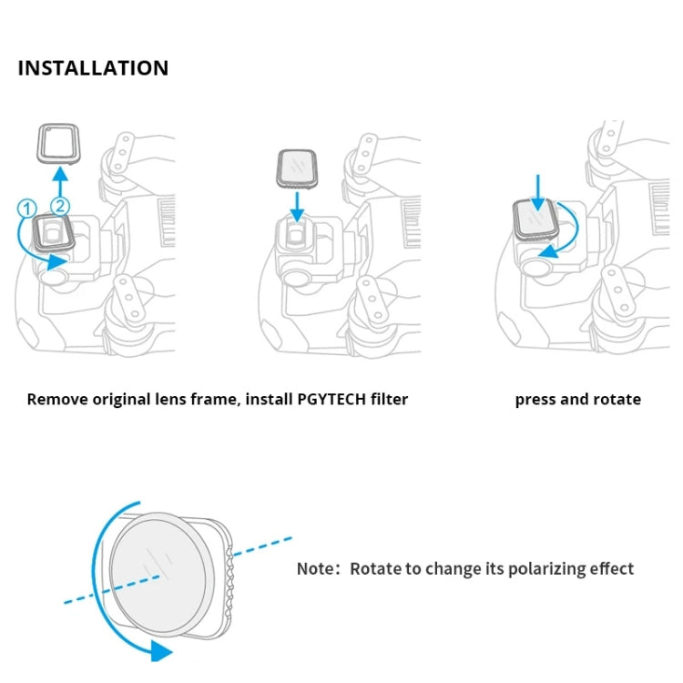 PGYTECH P-16A-032 UV Lens Filter for DJI Mavic Air 2 Drone Accessories - Lens Filter by PGYTECH | Online Shopping UK | buy2fix