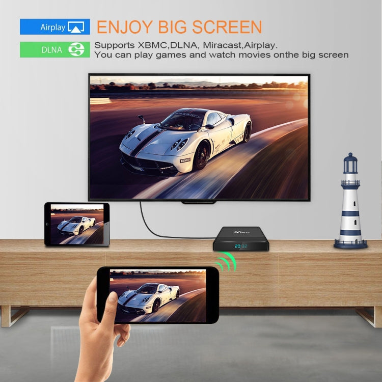 X96 Air 8K Smart TV BOX Android 9.0 Media Player with Remote Control, Quad-core Amlogic S905X3, RAM: 2GB, ROM: 16GB, Dual Band WiFi, EU Plug - Consumer Electronics by buy2fix | Online Shopping UK | buy2fix