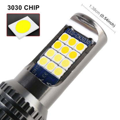 9006 2 PCS DC12-24V / 8.6W Car Double Colors Fog Lights with 24LEDs SMD-3030 & Constant Current, Bag Packaging(White Light + Gold Light) - In Car by buy2fix | Online Shopping UK | buy2fix