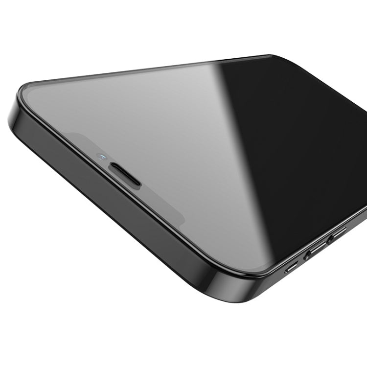 For iPhone 12 Pro Max hoco 0.33mm 2.5D Shatterproof Ultra-fine Edge Full-screen HD Tempered Film(Black) - iPhone 12 Pro Max Tempered Glass by hoco | Online Shopping UK | buy2fix