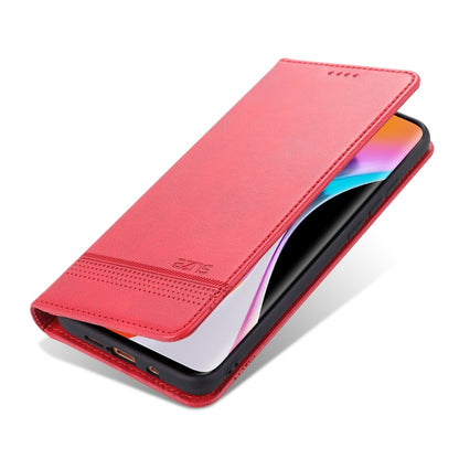 For Xiaomi Mi Note 10 Lite ZNS Magnetic Calf Texture Horizontal Flip Leather Case with Card Slots & Holder & Wallet(Red) - Xiaomi Cases by AZNS | Online Shopping UK | buy2fix