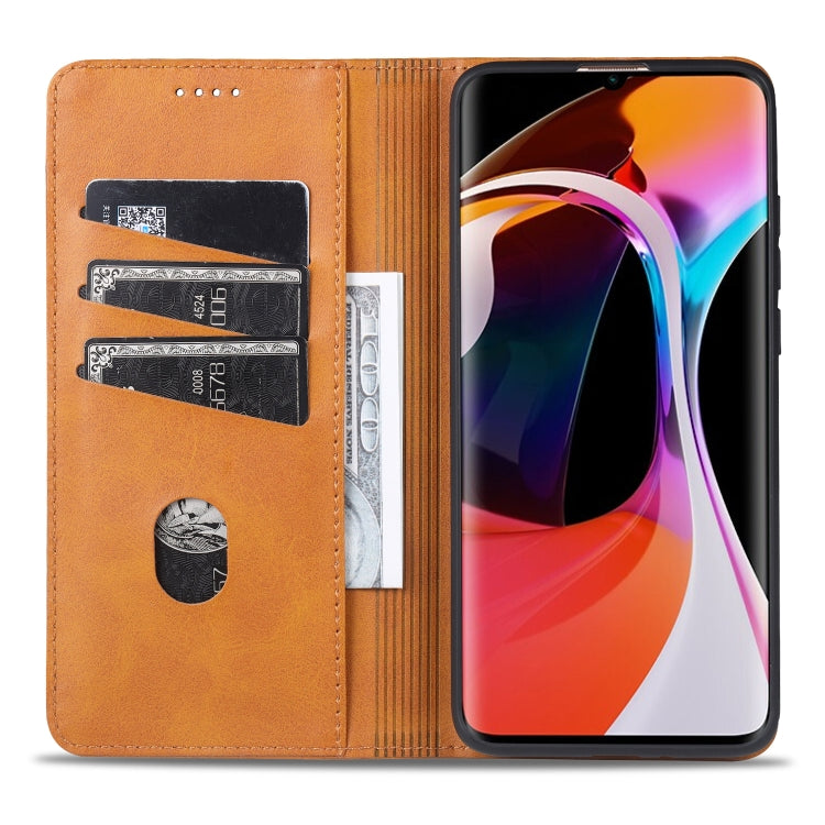 For Xiaomi Mi Note 10 Lite ZNS Magnetic Calf Texture Horizontal Flip Leather Case with Card Slots & Holder & Wallet(Red) - Xiaomi Cases by AZNS | Online Shopping UK | buy2fix