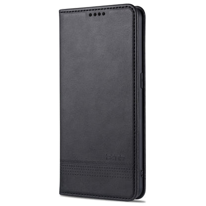 For Oppo Reno5 5G AZNS Magnetic Calf Texture Horizontal Flip Leather Case with Card Slots & Holder & Wallet(Black) - OPPO Cases by AZNS | Online Shopping UK | buy2fix