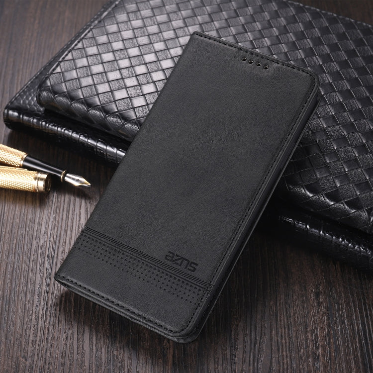 For Oppo Reno5 5G AZNS Magnetic Calf Texture Horizontal Flip Leather Case with Card Slots & Holder & Wallet(Black) - OPPO Cases by AZNS | Online Shopping UK | buy2fix