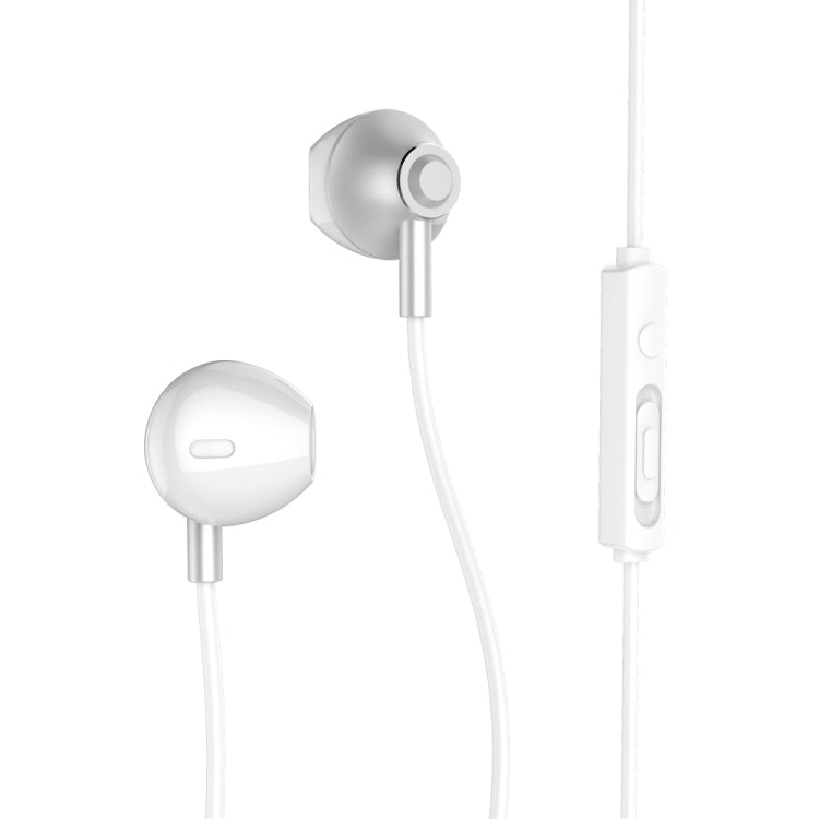 REMAX RM-711 Music Wired Earphone with MIC & Support Hands-free(Silver) - Normal Style Earphone by REMAX | Online Shopping UK | buy2fix