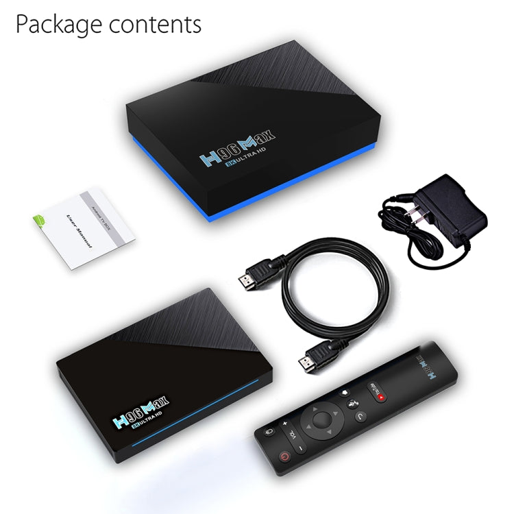 H96 Max 8K Smart TV BOX Android 11.0 Media Player wtih Remote Control, Quad Core RK3566, RAM: 4GB, ROM: 32GB, Dual Frequency 2.4GHz WiFi / 5G, Plug Type:AU Plug - Consumer Electronics by buy2fix | Online Shopping UK | buy2fix