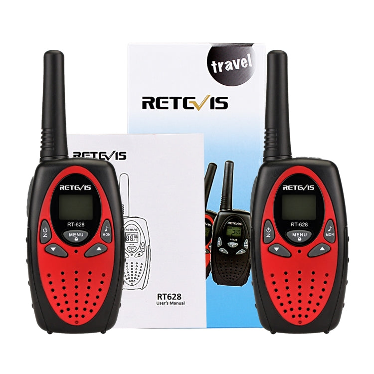 1 Pair RETEVIS RT628 0.5W US Frequency 462.550-467.7125MHz 22CHS Handheld Children Walkie Talkie(Red) - Consumer Electronics by RETEVIS | Online Shopping UK | buy2fix