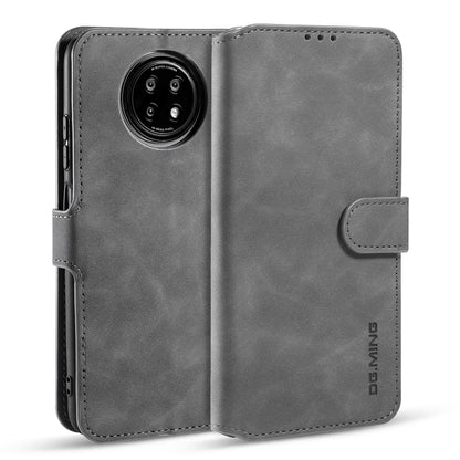 For Xiaomi Redmi Note 9T 5G DG.MING Retro Oil Side Horizontal Flip Leather Case with Holder & Card Slots & Wallet(Grey) - Xiaomi Cases by DG.MING | Online Shopping UK | buy2fix