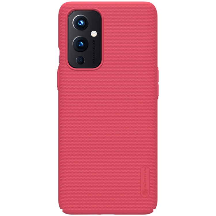 For OnePlus 9 (EU/NA Version) NILLKIN Frosted Concave-convex Texture PC Protective Case(Red) - OnePlus Cases by NILLKIN | Online Shopping UK | buy2fix