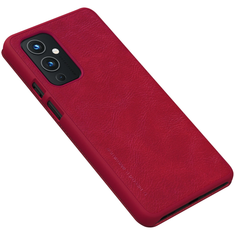 For OnePlus 9 (IN/CN Version) NILLKIN QIN Series Crazy Horse Texture Horizontal Flip Leather Case with Card Slot(Red) - OnePlus Cases by NILLKIN | Online Shopping UK | buy2fix