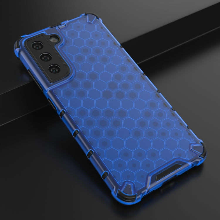 For Samsung Galaxy S21 FE Shockproof Honeycomb PC + TPU Case(Blue) - Samsung Accessories by buy2fix | Online Shopping UK | buy2fix