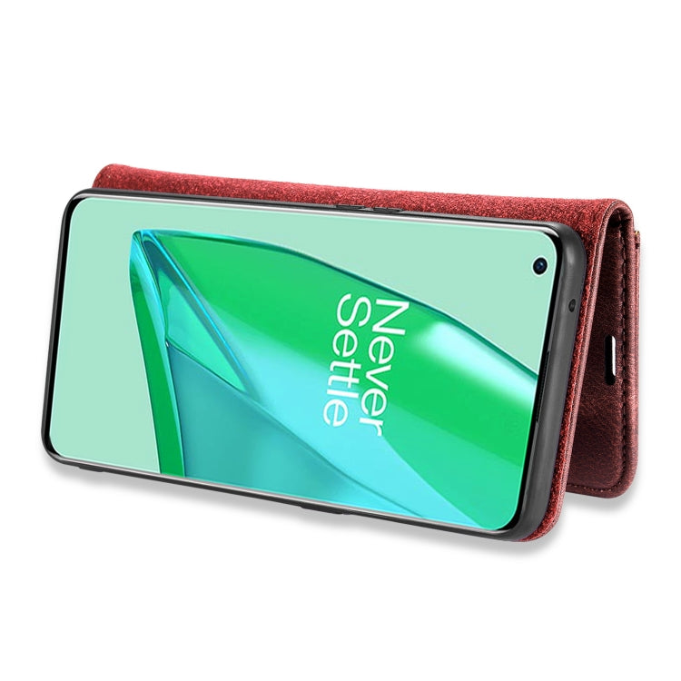 For OnePlus 9 Pro DG.MING Crazy Horse Texture Flip Detachable Magnetic Leather Case with Holder & Card Slots & Wallet(Red) - OnePlus Cases by DG.MING | Online Shopping UK | buy2fix