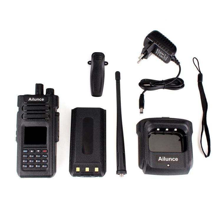 RETEVIS HD1 136-174&400-480MHz&76-107.95MHz 3000CHS Dual Band DMR Digital Waterproof Two Way Radio Handheld Walkie Talkie, EU Plug(Black) - Handheld Walkie Talkie by RETEVIS | Online Shopping UK | buy2fix