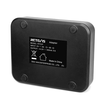 RETEVIS RTC27 Multi-function Six-Way Walkie Talkie Charger for Retevis RT27, EU Plug - Consumer Electronics by RETEVIS | Online Shopping UK | buy2fix