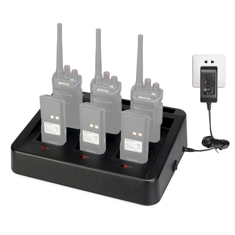 RETEVIS RTC48 Multi-function Interchangeable Slots Six-Way Walkie Talkie Charger for Retevis RT48/RT648 - Batteries & Chargers by RETEVIS | Online Shopping UK | buy2fix