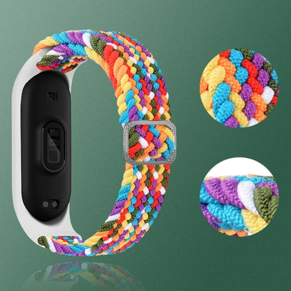 For Xiaomi Mi Band 6 / 5  / 4 / 3 Adjustable Nylon Braided Elasticity Watch Band(Green) - Smart Wear by buy2fix | Online Shopping UK | buy2fix