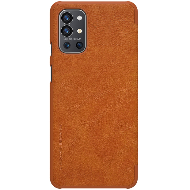 For OnePlus 9R NILLKIN QIN Series Crazy Horse Texture Horizontal Flip Leather Case with Card Slot(Brown) - OnePlus Cases by NILLKIN | Online Shopping UK | buy2fix