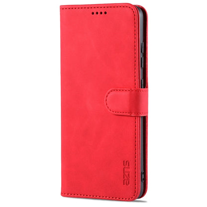 For Samsung Galaxy A52 5G / 4G AZNS Skin Feel Calf Texture Horizontal Flip Leather Case with Card Slots & Holder & Wallet(Red) - Galaxy Phone Cases by AZNS | Online Shopping UK | buy2fix