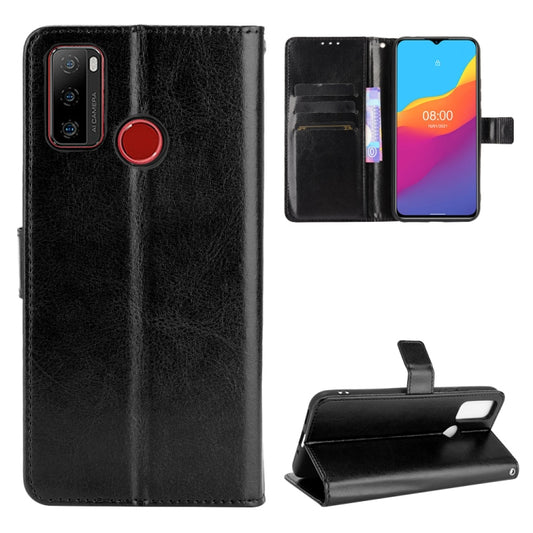 For Ulefone Note 10 Crazy Horse Texture Horizontal Flip Leather Case with Holder & Card Slots & Lanyard(Black) - Ulefone Cases by buy2fix | Online Shopping UK | buy2fix