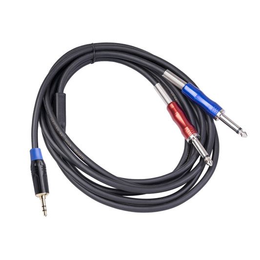 TC195BULS01-30 3.5mm Male to Dual 6.35mm Mono Male Audio Cable, Length:3m - Consumer Electronics by buy2fix | Online Shopping UK | buy2fix