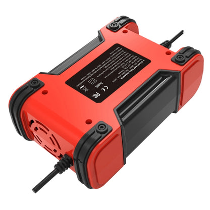 FOXSUR 12A / 12V / 24V Car / Motorcycle 7-stage Lead-acid Battery AGM Charger, Plug Type:EU Plug(Red) - In Car by FOXSUR | Online Shopping UK | buy2fix