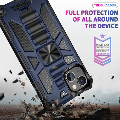 For iPhone 13 Pro Armor Shockproof TPU + PC Magnetic Protective Case with Holder (Black) - iPhone 13 Pro Cases by buy2fix | Online Shopping UK | buy2fix