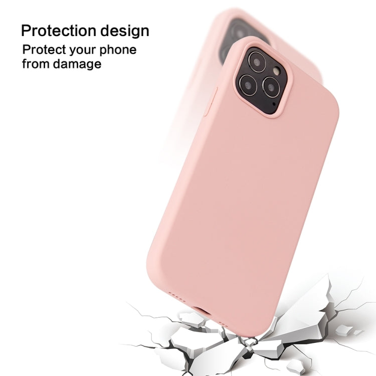 For iPhone 13 Pro Max Solid Color Liquid Silicone Shockproof Protective Case (Sakura Pink) - iPhone 13 Pro Max Cases by buy2fix | Online Shopping UK | buy2fix
