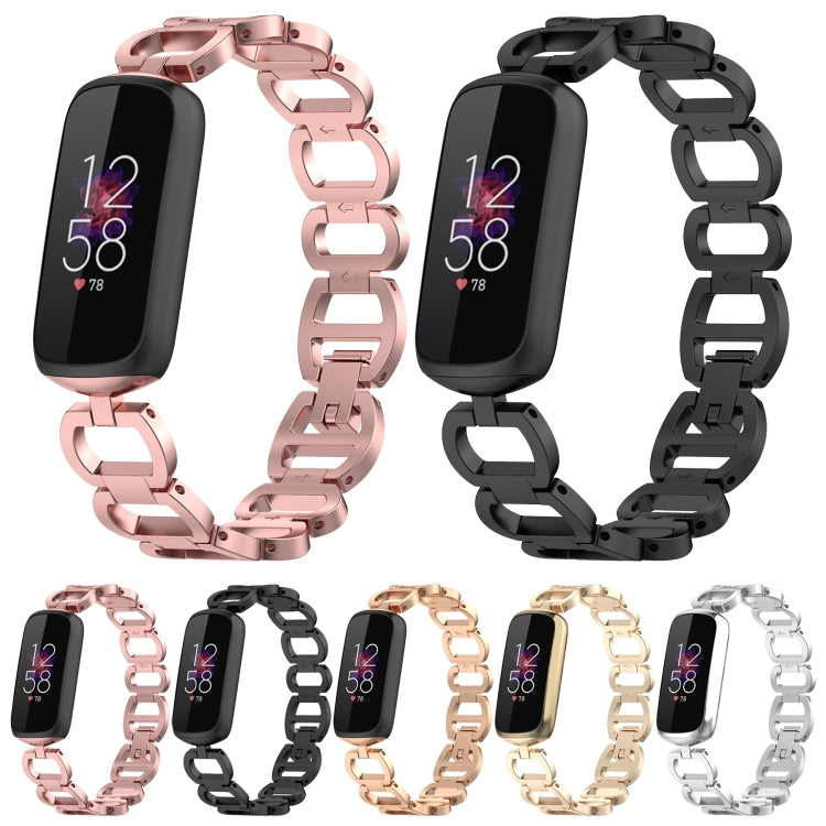 For Fitbit Luxe Special Edition Metal Bracelet Watch Band(Pink) - Watch Bands by buy2fix | Online Shopping UK | buy2fix