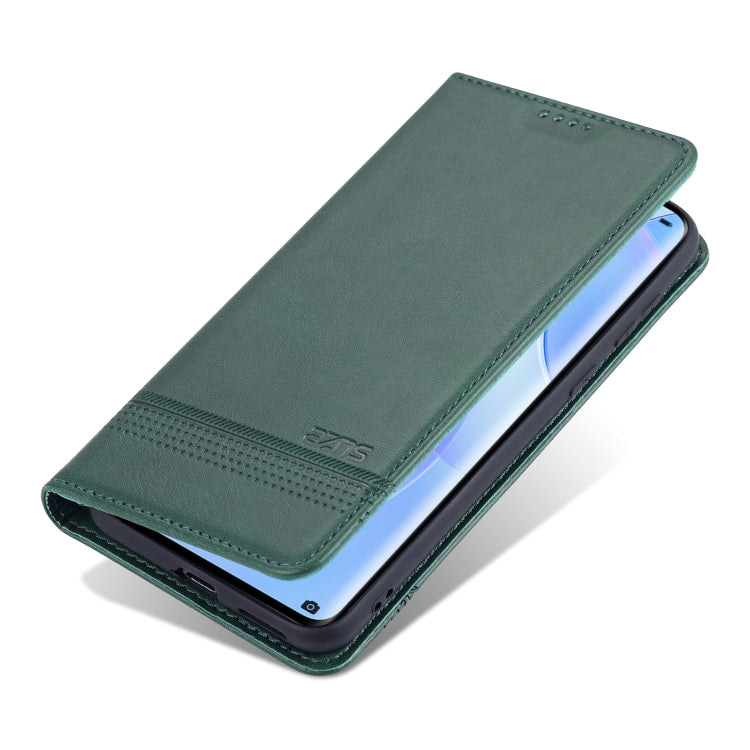 For Honor 50 AZNS Magnetic Calf Texture Horizontal Flip Leather Case with Card Slots & Holder & Wallet(Dark Green) - Honor Cases by AZNS | Online Shopping UK | buy2fix