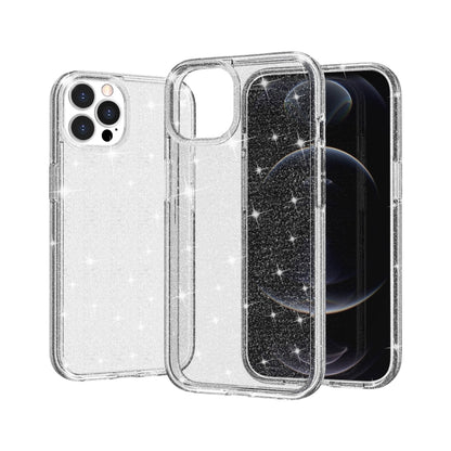 For iPhone 13 Pro Max Shockproof Terminator Style Glitter Powder Protective Case (White) - iPhone 13 Pro Max Cases by buy2fix | Online Shopping UK | buy2fix