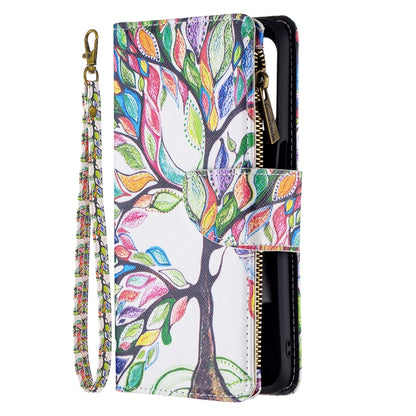 For OPPO A74 5G/A93 5G/A54 5G Colored Drawing Pattern Zipper Horizontal Flip Leather Case with Holder & Card Slots & Wallet(Big Tree) - OPPO & vivo Accessories by buy2fix | Online Shopping UK | buy2fix