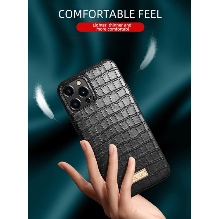 For iPhone 13 Pro SULADA Crocodile Texture TPU Protective Case (Black) - iPhone 13 Pro Cases by SULADA | Online Shopping UK | buy2fix