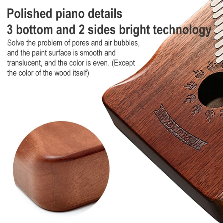 21 Tone Acacia Wood Thumb Piano Kalimba Musical Instruments(Aurora Blue-Sun) - Keyboard Instruments by buy2fix | Online Shopping UK | buy2fix