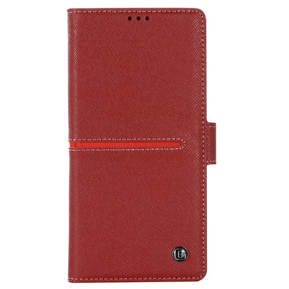 For Galaxy Note 10 GEBEI Top-grain Leather Horizontal Flip Protective Case with Holder & Card Slots & Wallet & Photo Frame(Red Wine) - Galaxy Phone Cases by GEBEI | Online Shopping UK | buy2fix