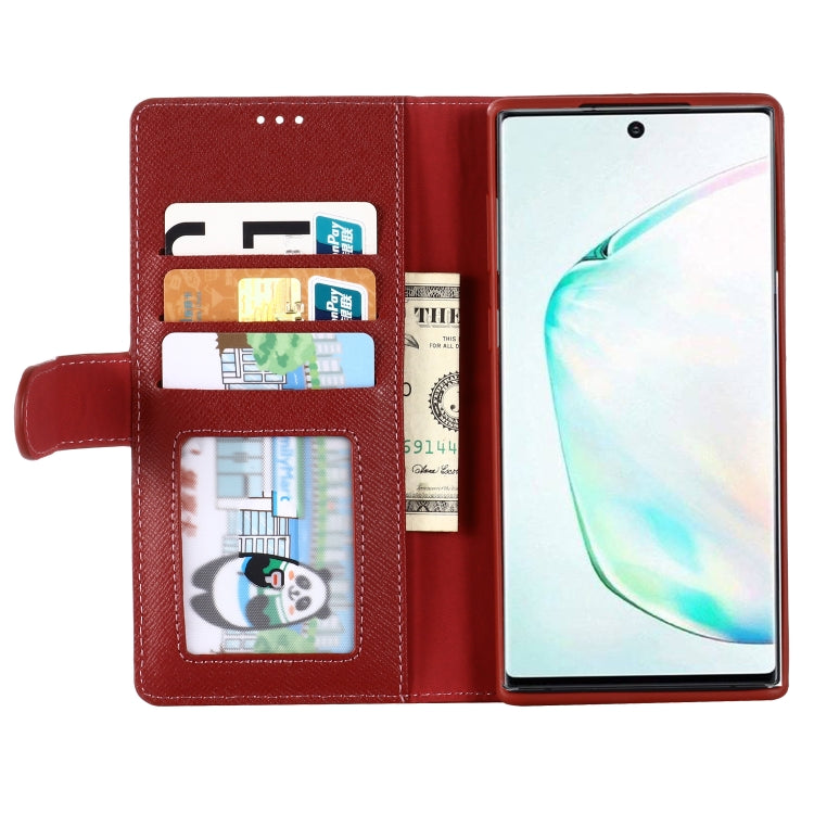 For Galaxy Note 10 GEBEI Top-grain Leather Horizontal Flip Protective Case with Holder & Card Slots & Wallet & Photo Frame(Red Wine) - Galaxy Phone Cases by GEBEI | Online Shopping UK | buy2fix