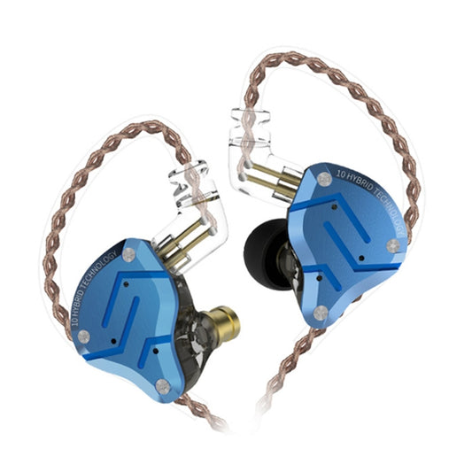 KZ ZS10 Pro 10-unit Ring Iron Gaming In-ear Wired Earphone, Standard Version(Diamond Blue) - In Ear Wired Earphone by KZ | Online Shopping UK | buy2fix