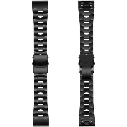 For Garmin Fenix 6X 26mm Titanium Alloy Quick Release Watch Band(Black) - Watch Bands by buy2fix | Online Shopping UK | buy2fix