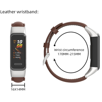 For Huawei Band 4 / Honor Band 5i MIJOBS Cowhide Leather Watch Band(Brown Gold) - Watch Bands by MIJOBS | Online Shopping UK | buy2fix