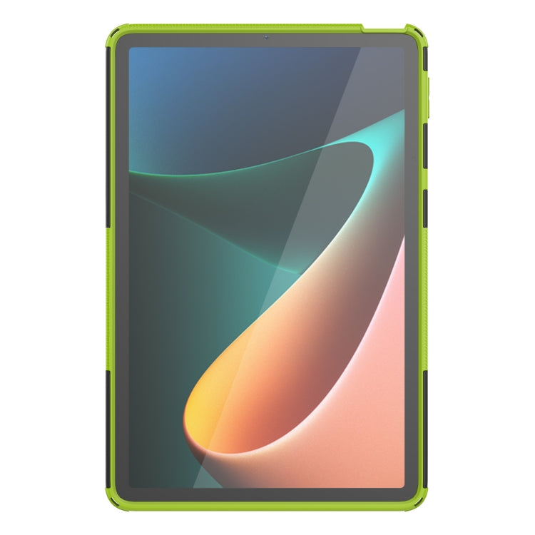 Tire Texture TPU + PC Shockproof Case with Holder For Xiaomi Pad 5 / 5 Pro(Green) - Xiaomi Accessories by buy2fix | Online Shopping UK | buy2fix